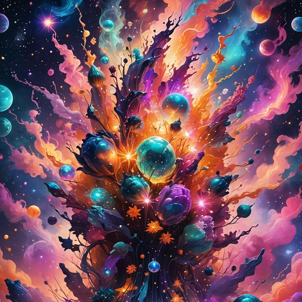 Interstellar Vase in Astral Expanse