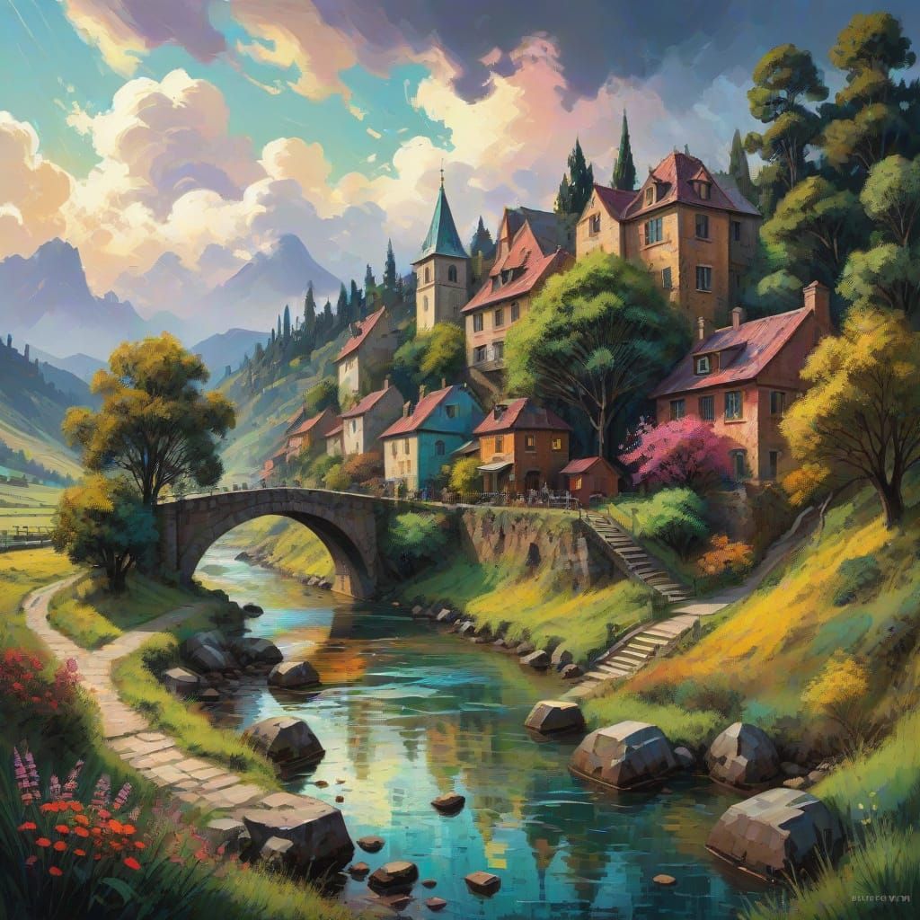 Dramatic Digital Painting in Expressionist Style