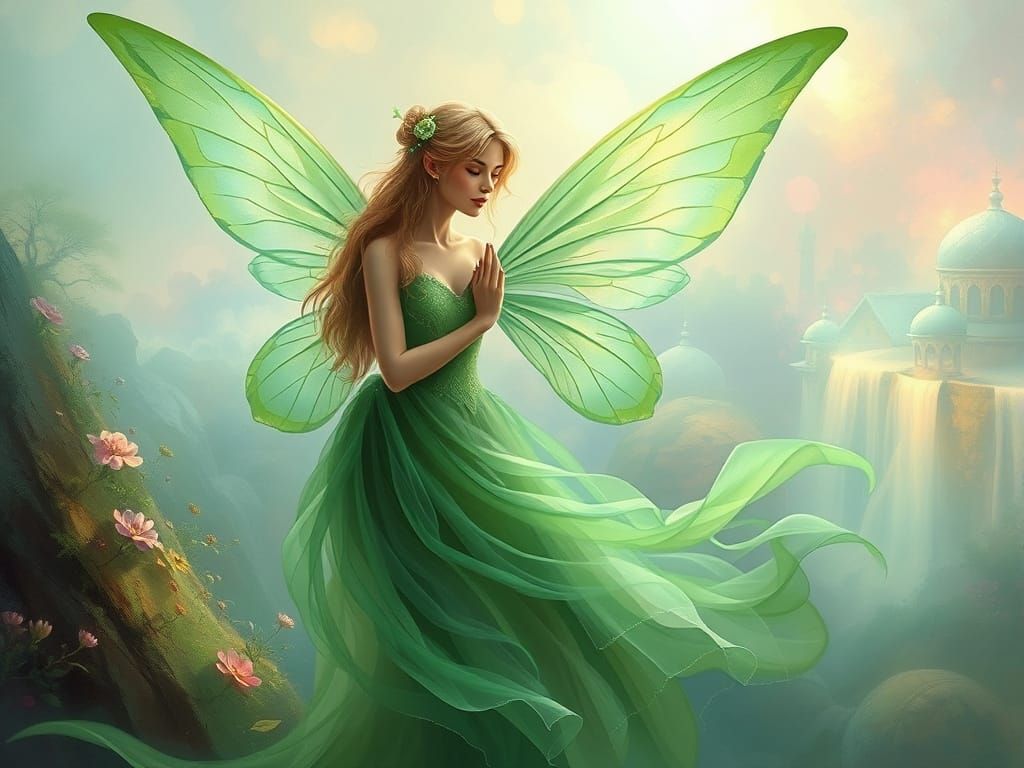 Ethereal Fairy in Dreamlike Vista