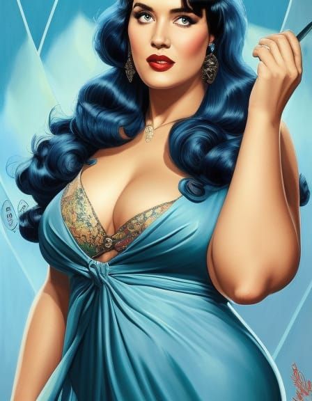 Curvy XL Betty in blue by Per.