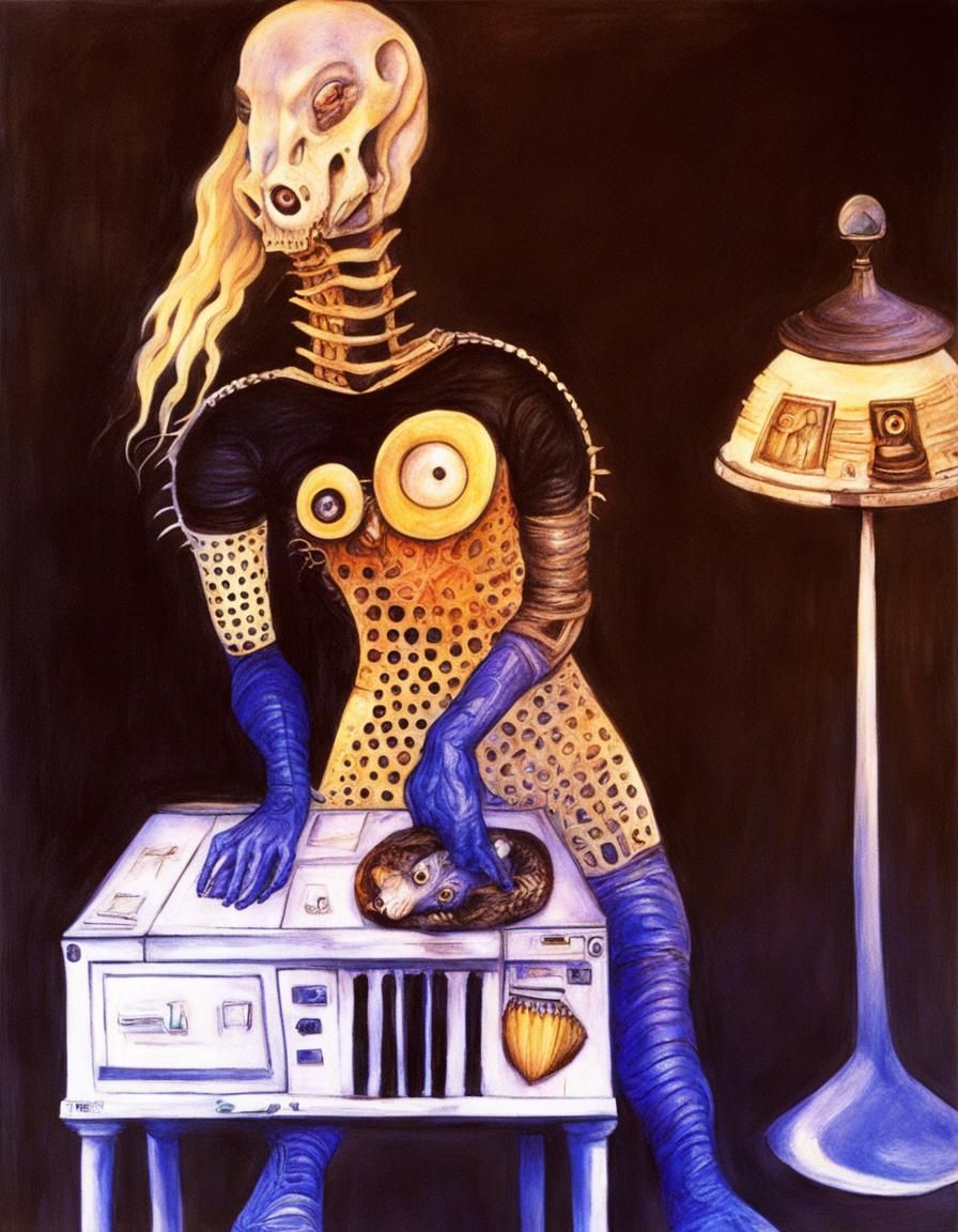 Dark Biomechanical Fantasy in Giger-esque Style