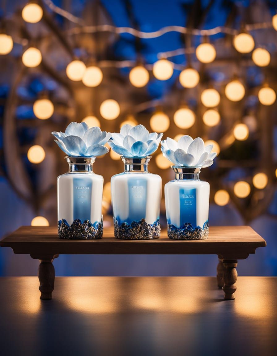 Clase Azul Tequila Bottles in Watercolor Style