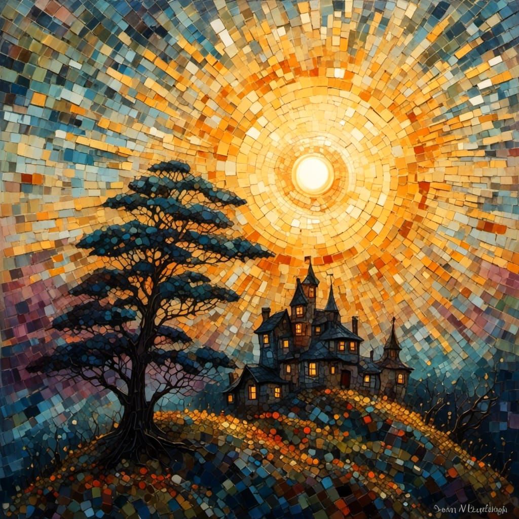 <lora:Dom:1.0> the last sundown