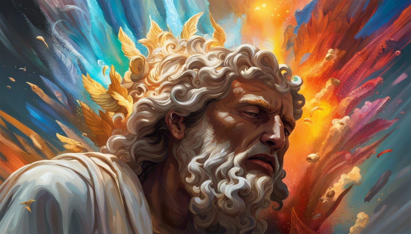 Hyperrealistic God in Heaven Concept Art