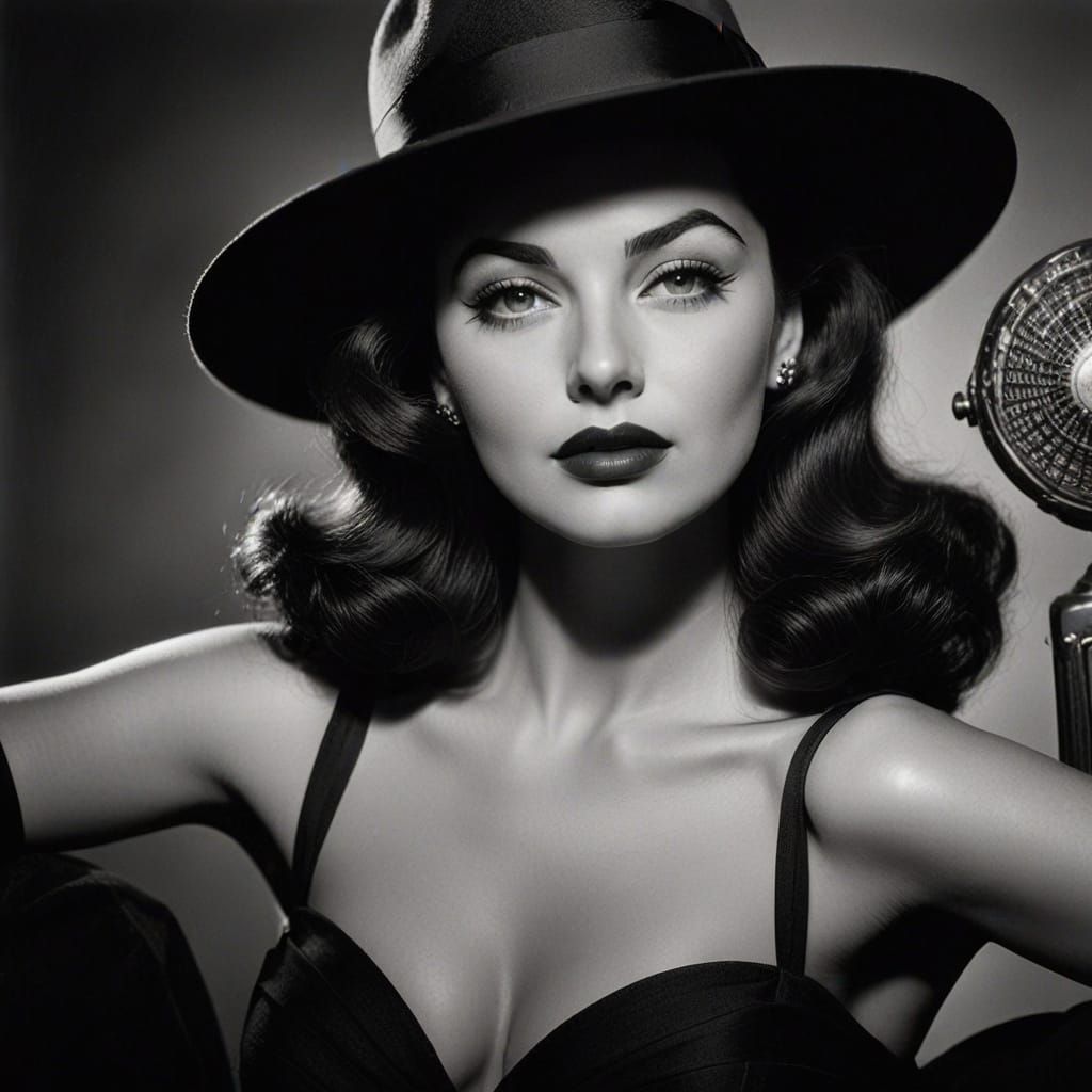 Golden Age Hollywood Glamour Portrait