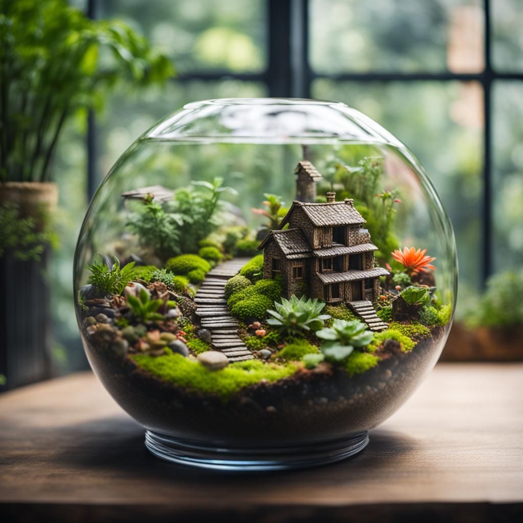Infinite Terrariums: 8K Resolution Digital Art
