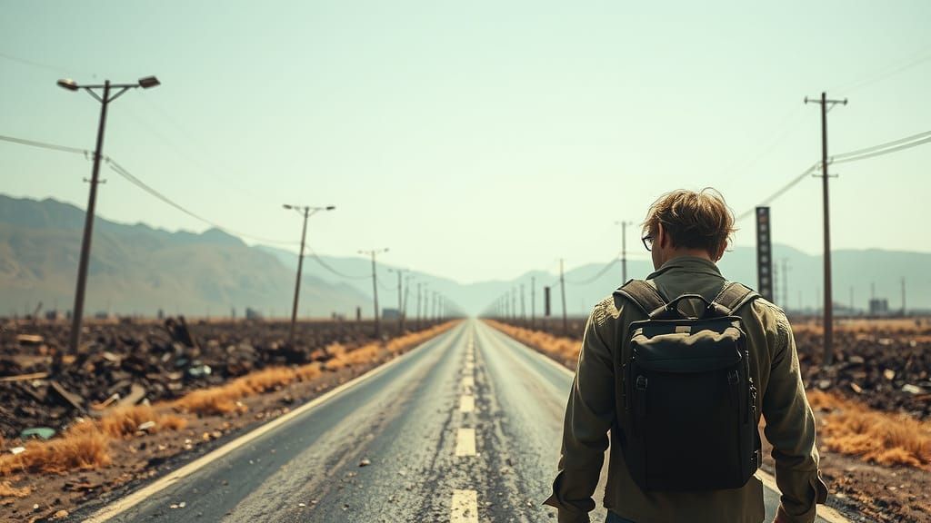 Lonely Traveler in Apocalyptic World