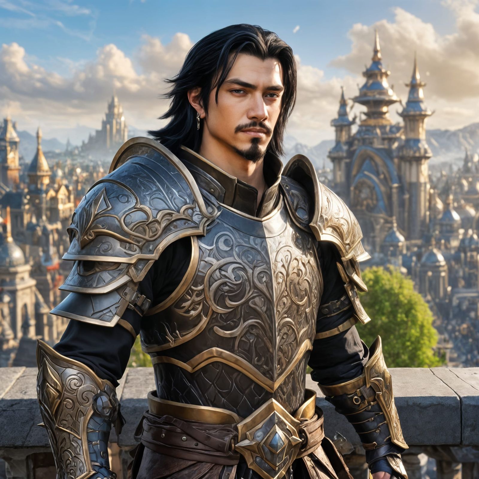 King Warrior in Warcraft Style Armor