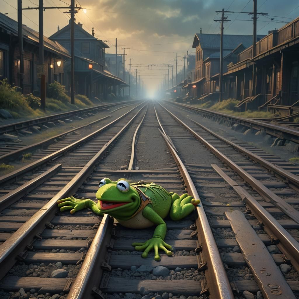 Kermit the Frog's Melancholy on the Rails