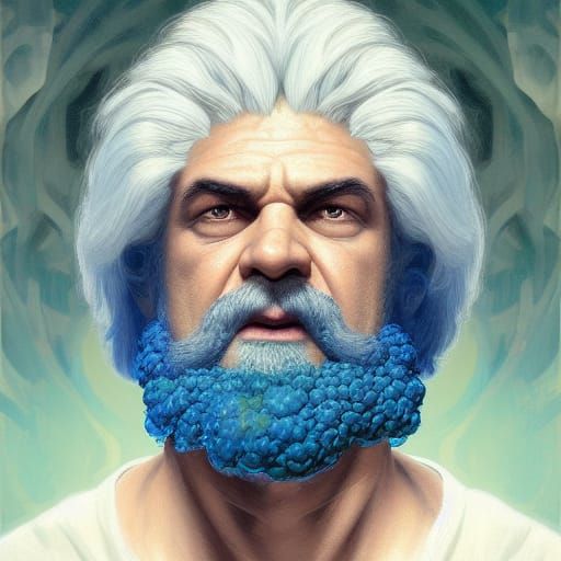 Broccoli Man Portrait by Greg Rutkowski, Artgerm, and WLOP