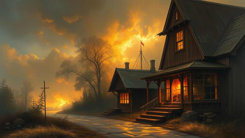 Nostalgic Oil Painting in Style of 19th Century Realism