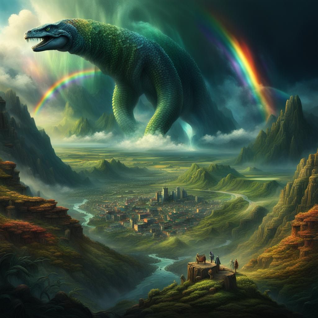 Rainbow Serpent Digital Matte Painting