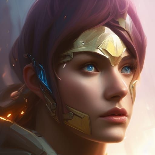 Hyperdetailed Paladin Portrait with Dynamic Lighting