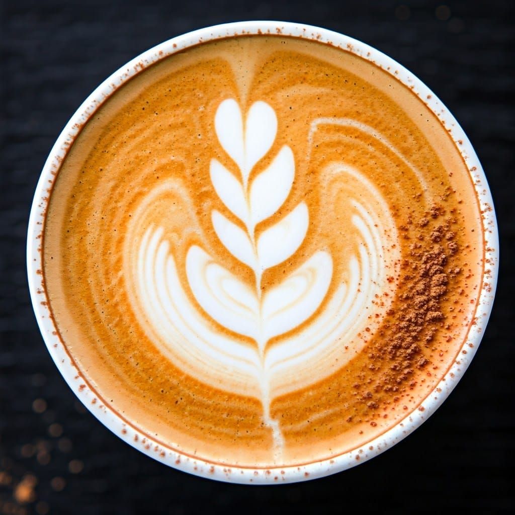 Shattered Heart Latte Art in Digital Style