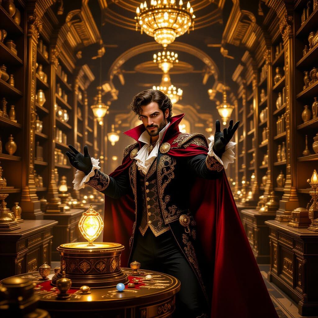 Dapper Trickster Steals Jewel in Lavish Vault