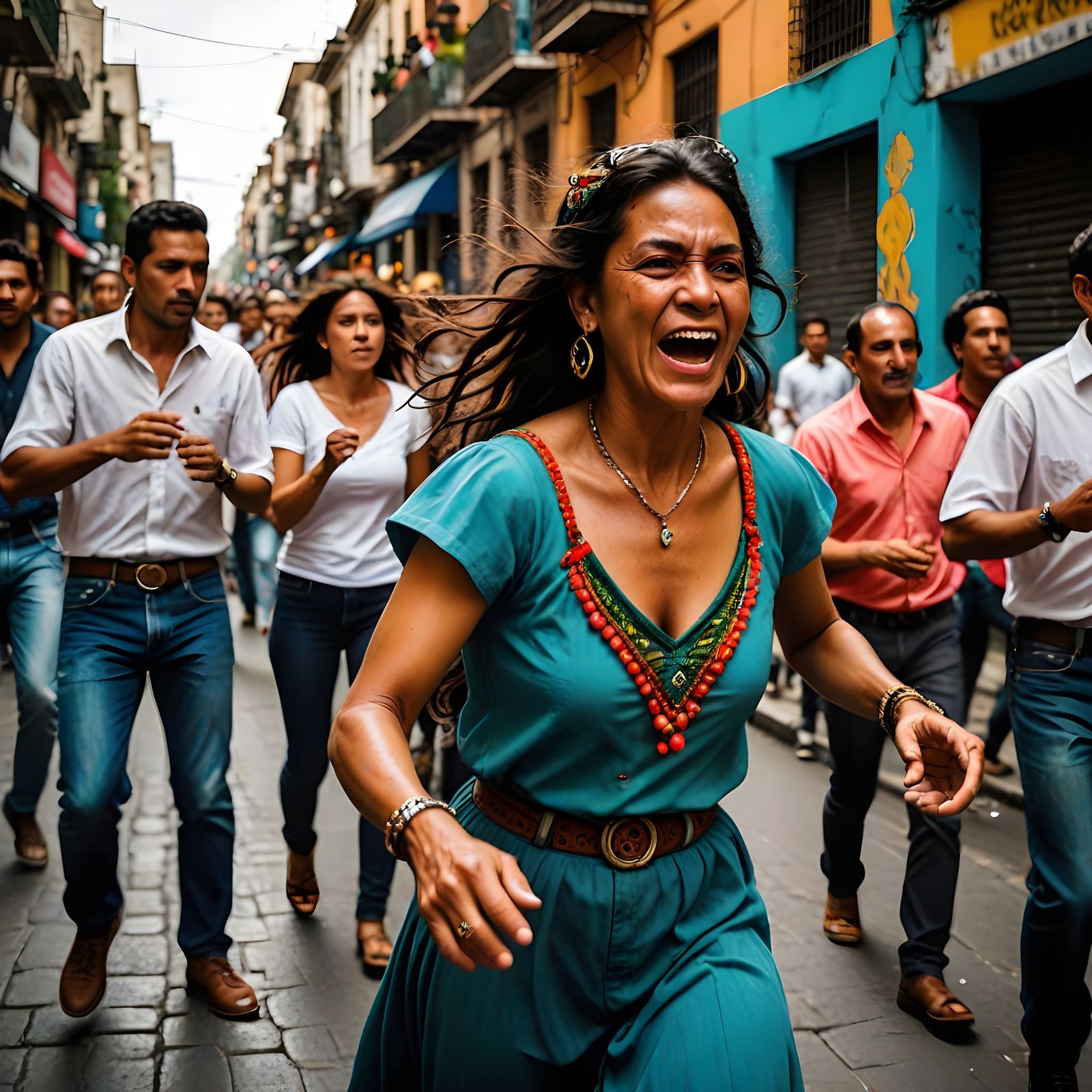 Street Life in Argentina: Vibrant Cumbia Villera Performance