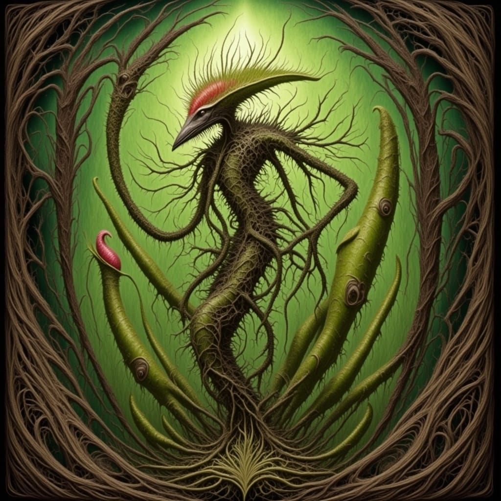 Surreal Venus Flytrap with Spiders Heart Enhancement
