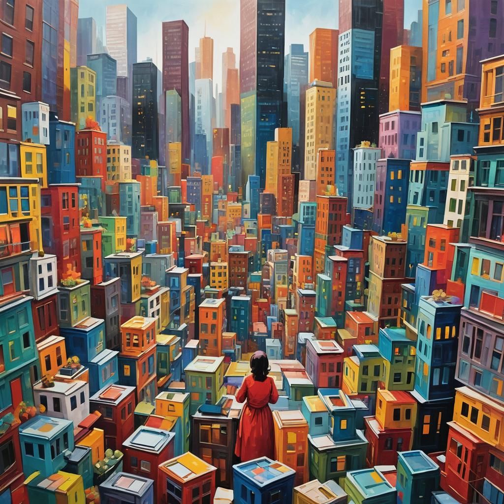 Painter's Studio in City as Digital Art