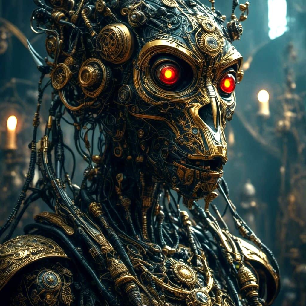 Kingdom's Fall Watched by Eyes in Surreal Style