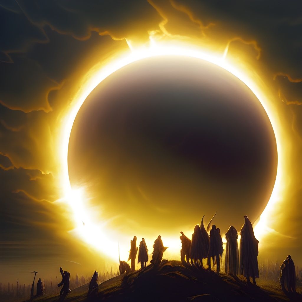 Apocalyptic Solar Eclipse in Dramatic Lighting