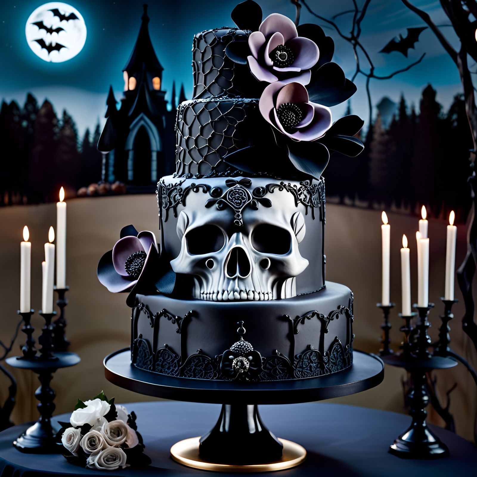 Skull Cake - Gothic Wedding