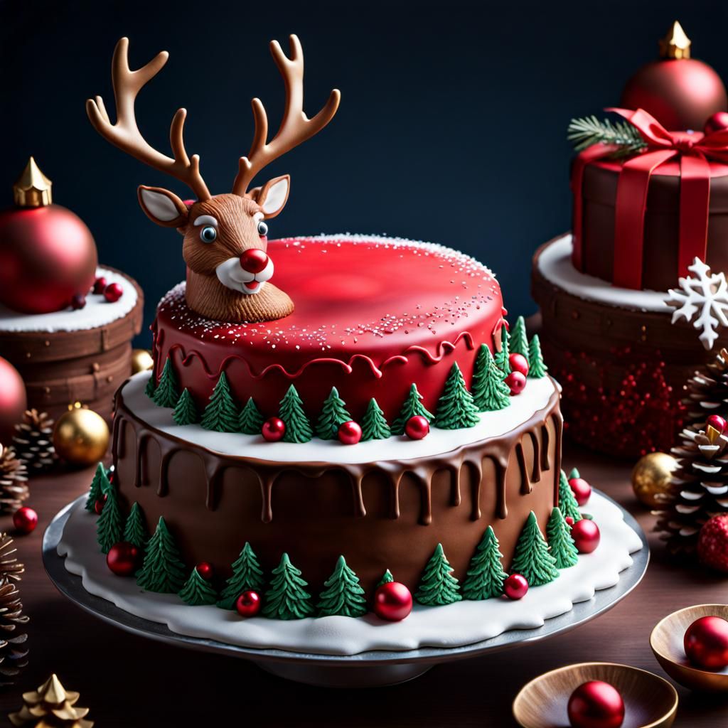 Rudolph Chocolate Cake