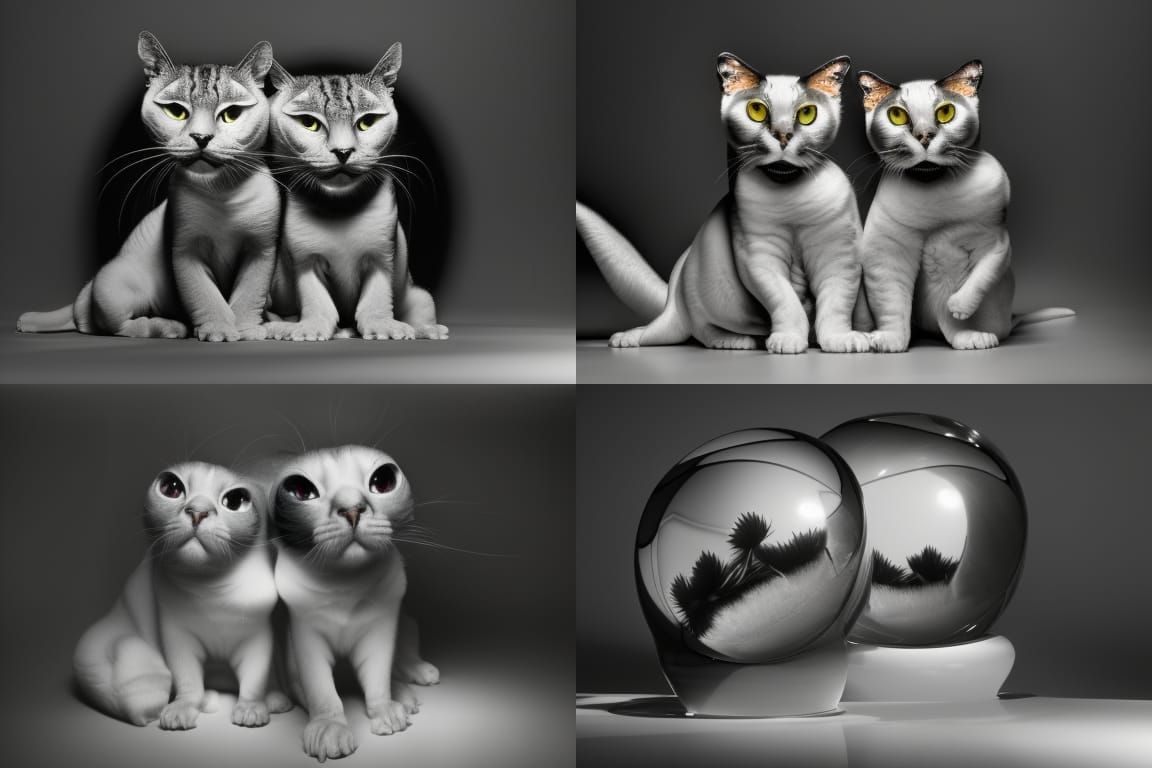 Burmese Cats in Lilies: A Mapplethorpe-Inspired Portrait