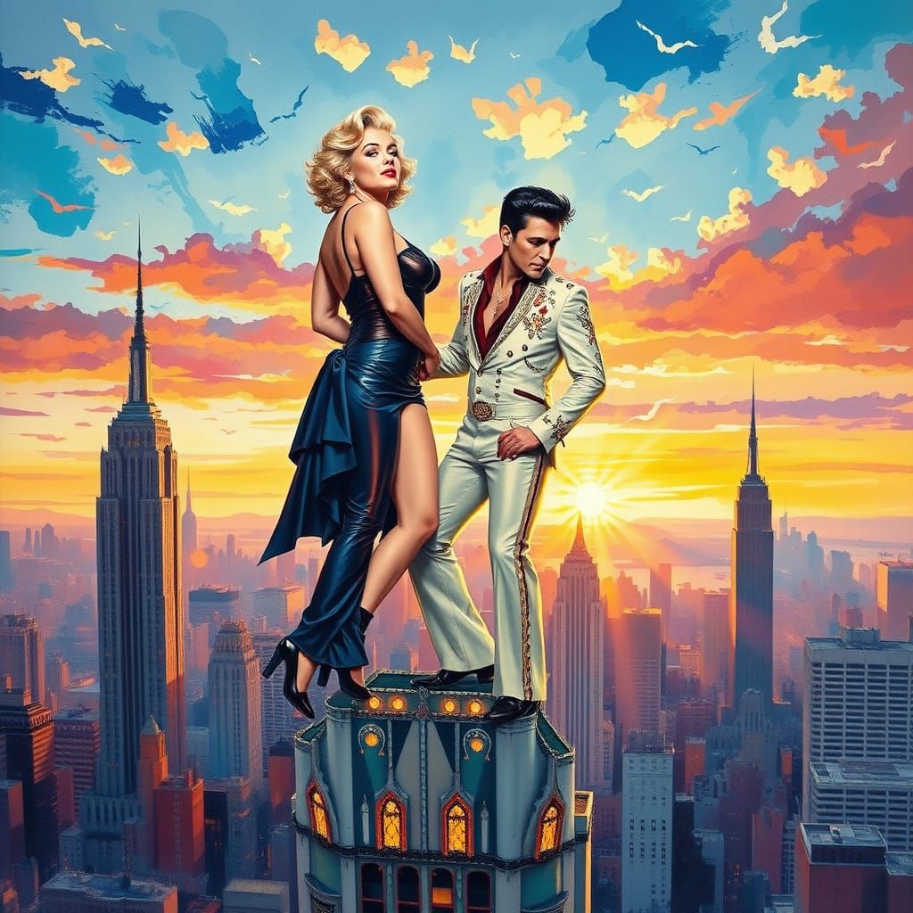 Epic Art Deco Duo on New York Skyscraper