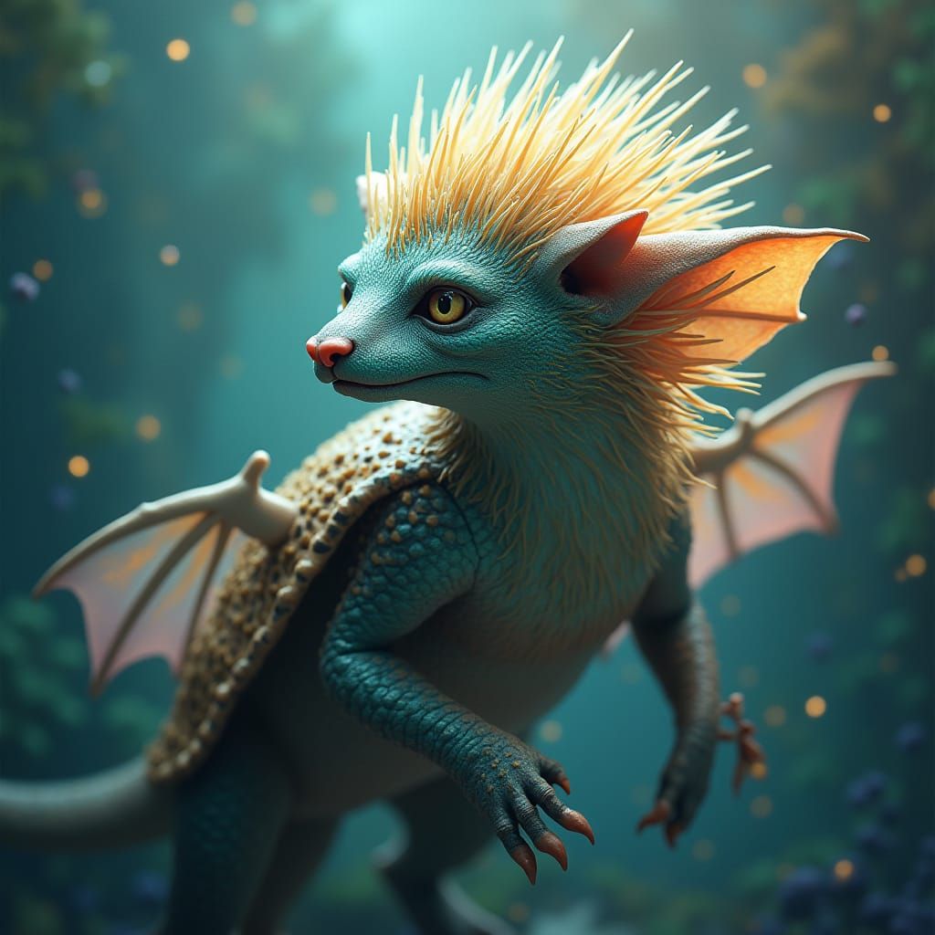 Hybrid Creature in Splash Art Style