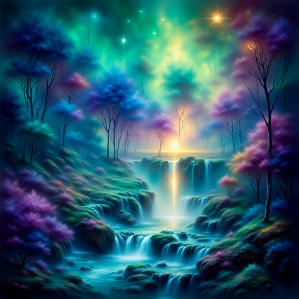 Magic Surrounds Us in Antique Watercolor Style