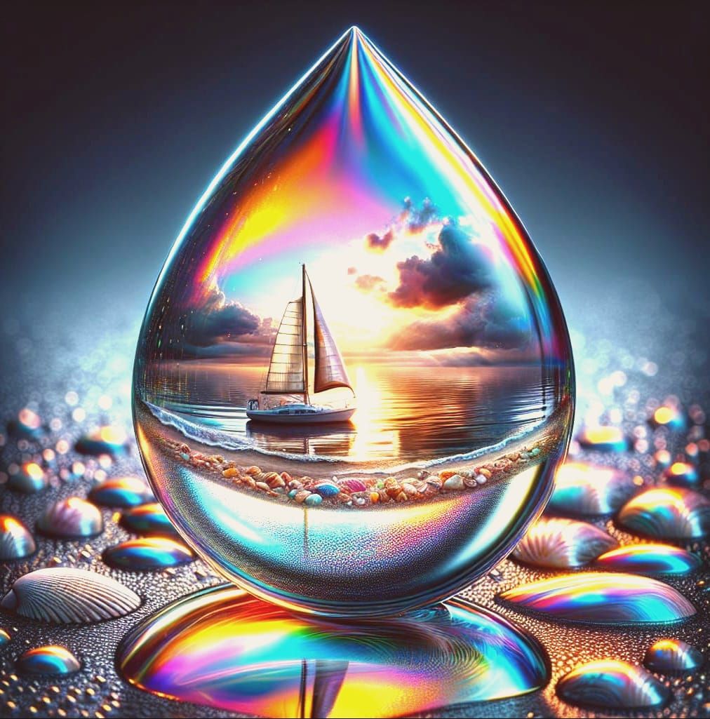 Raindrops on a Beach