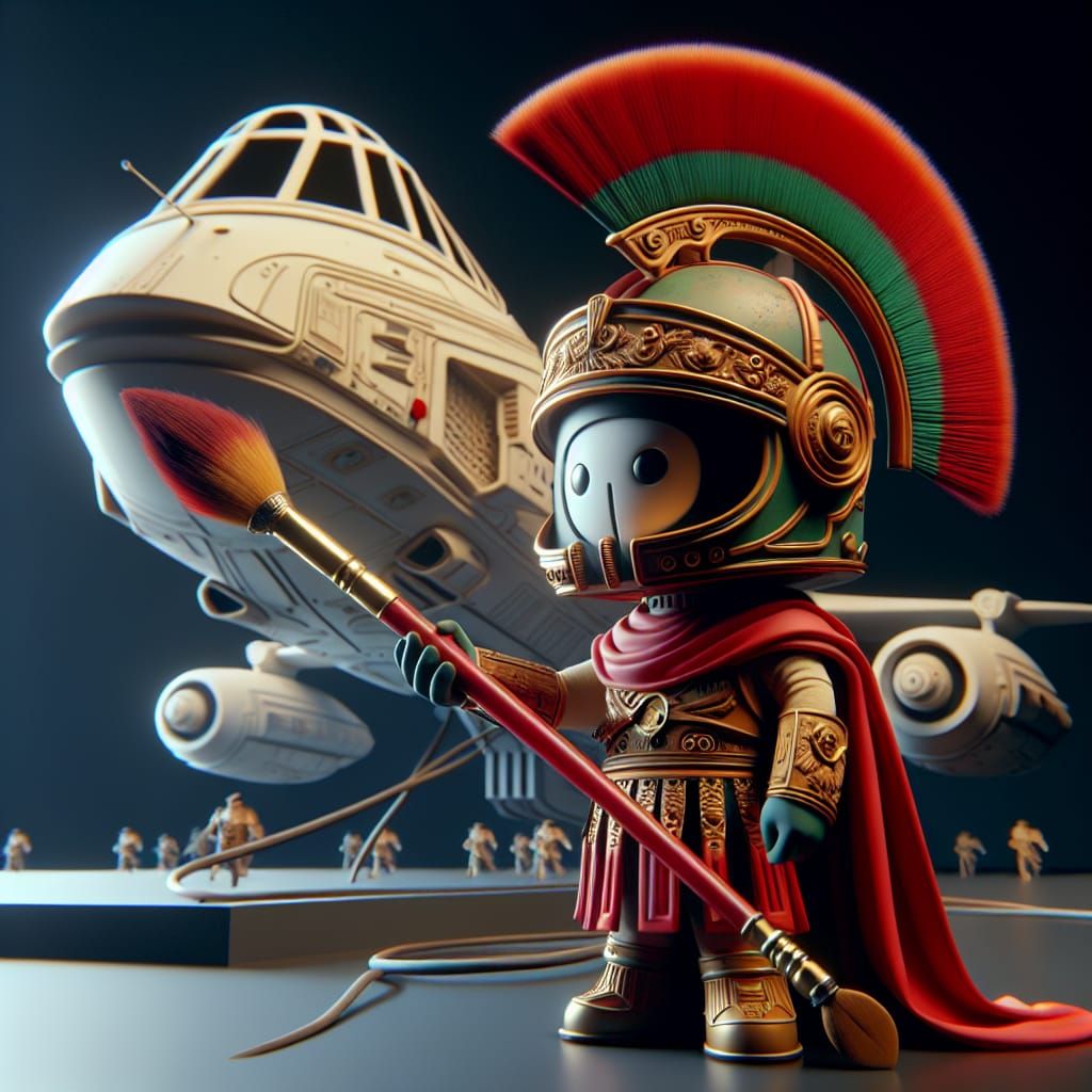 Marvin the Martian with Disintegration Gun in 3D Rendered St...