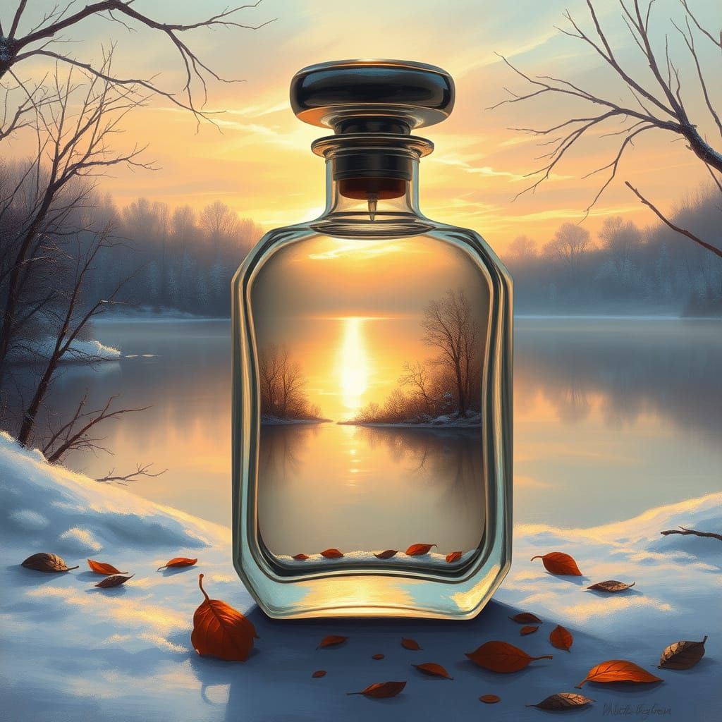 Winter Wonderland in a Delicate Perfume Bottle