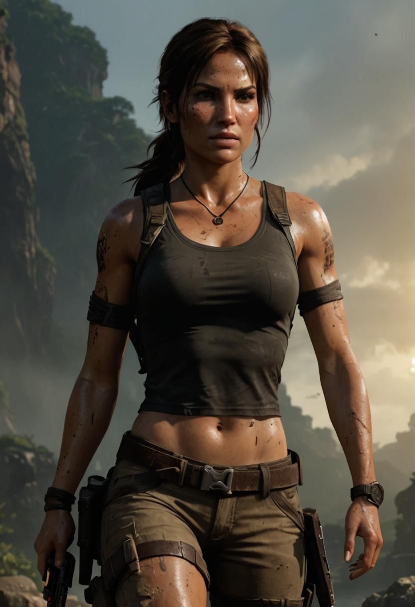 Realistic Digital Art of Lara Croft