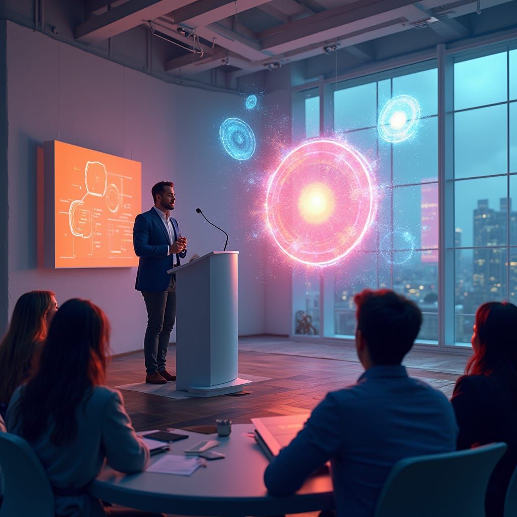 Effective Communication in Action - Futuristic Meeting Room
