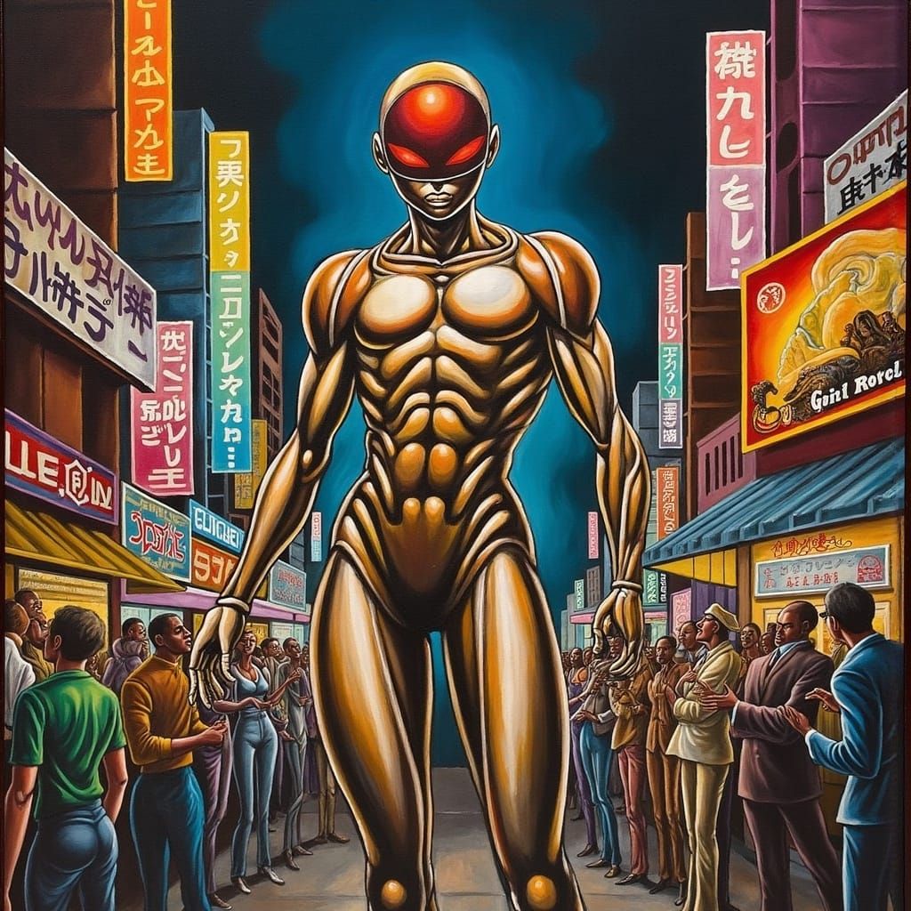 Heroic Figure in Metallic Suit, Tokusatsu Style