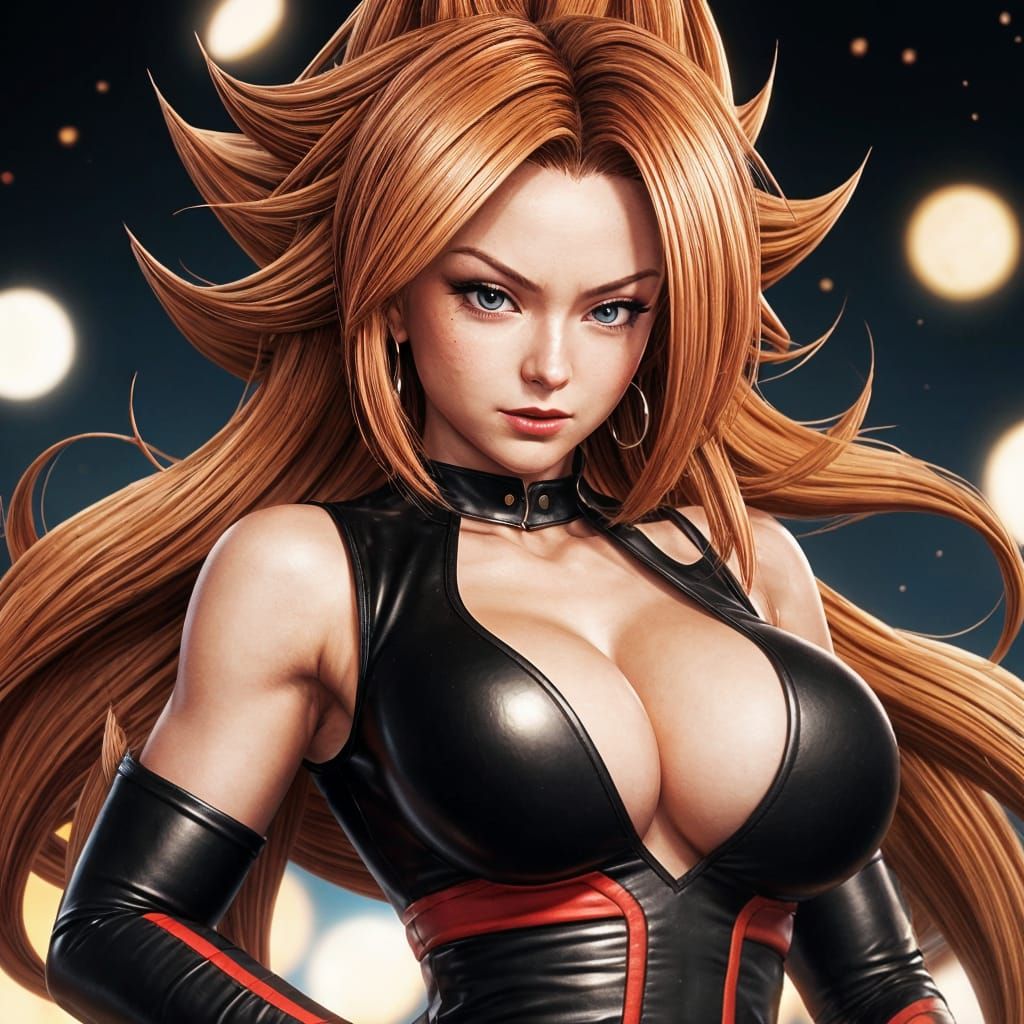 Glamorous Android21 in Cyberpunk Style