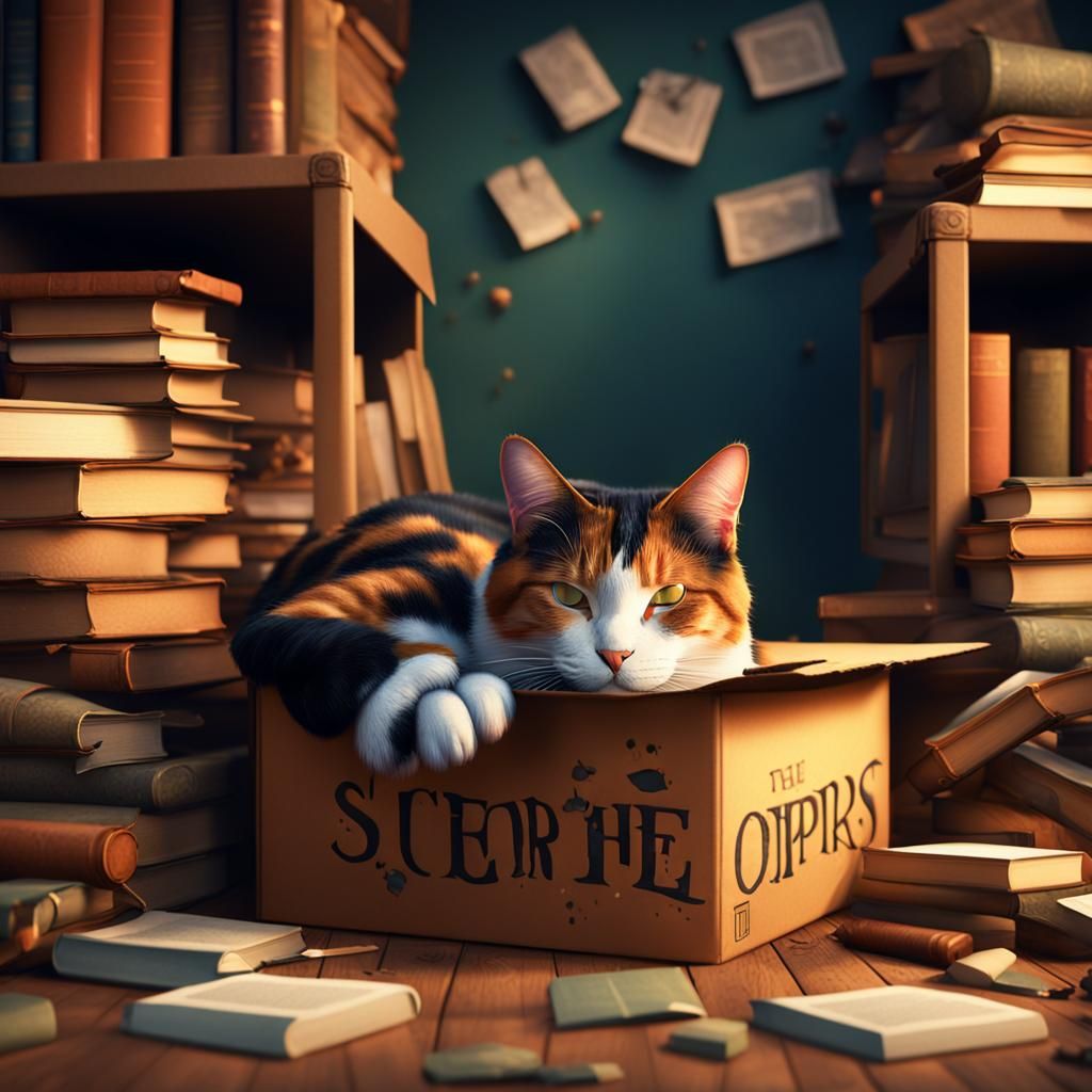 Calico Cat Nap: Detailed Matte Painting