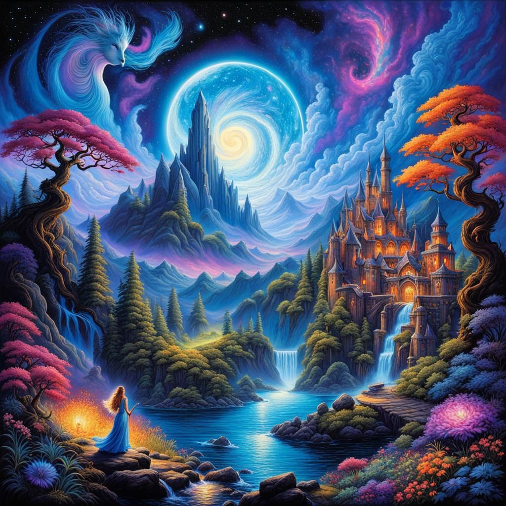 Epic Fantasy Adventure with UV-Reactive Elements