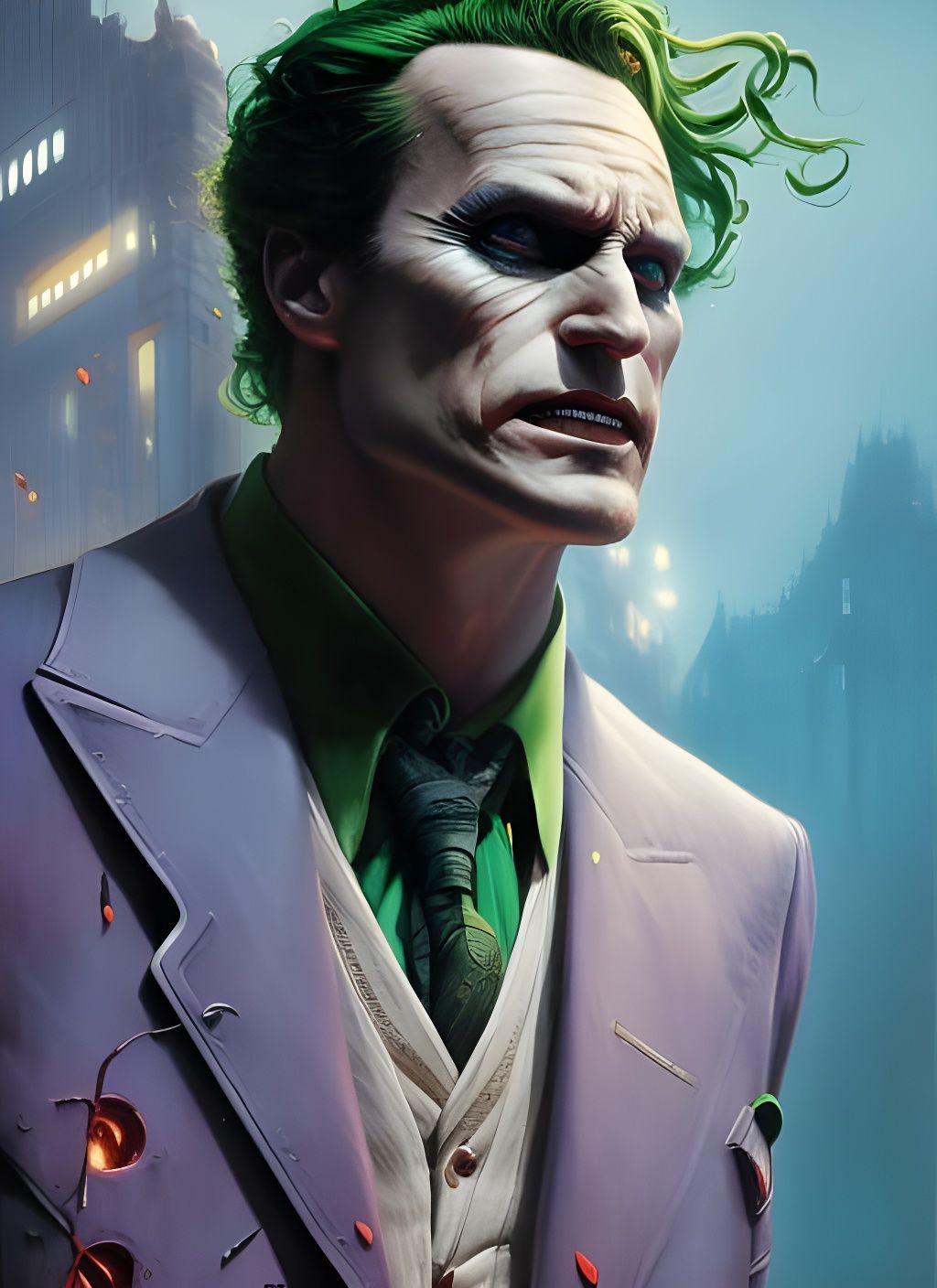The Joker Crayon Caricature: Hyperdetailed Album Art