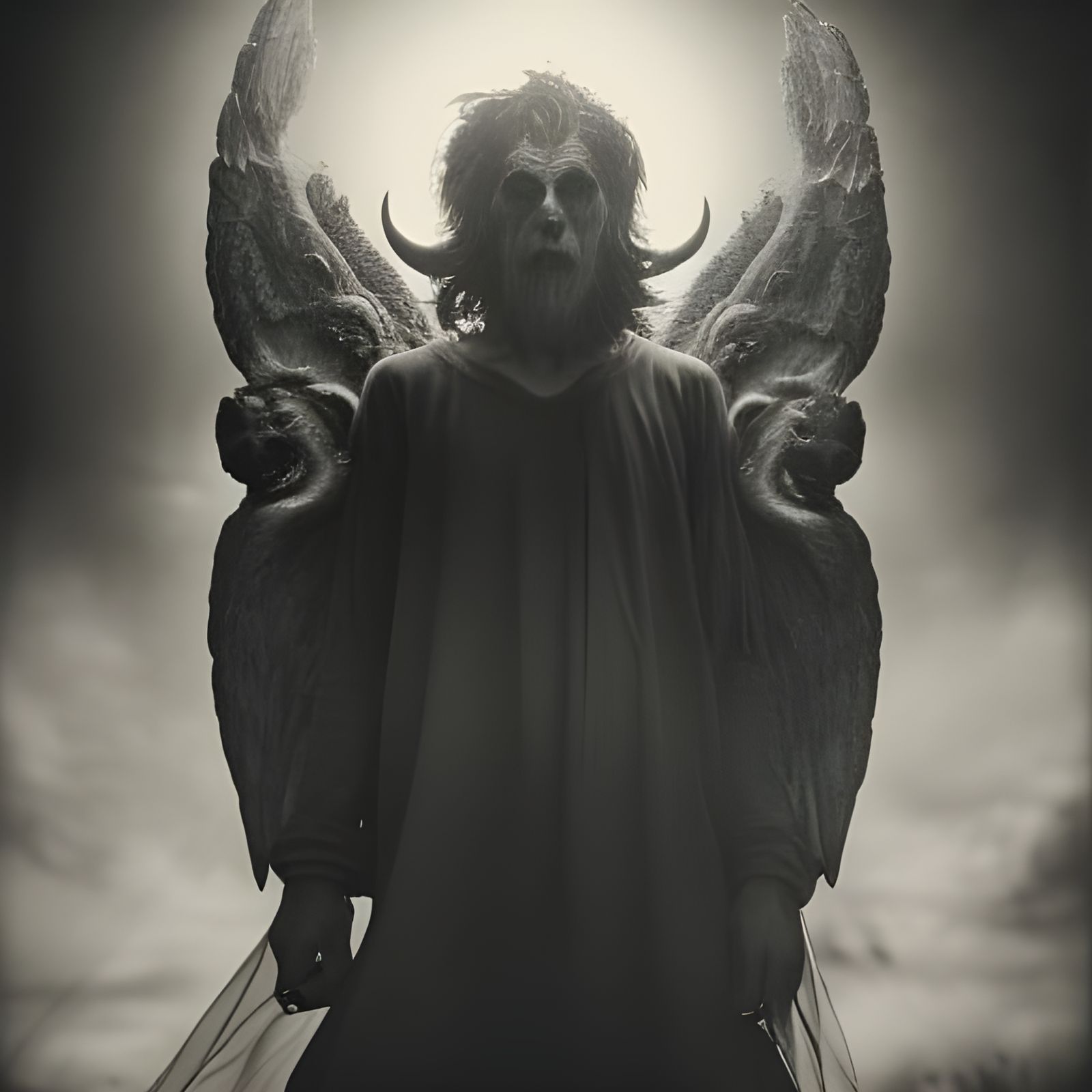 Baphomet Horror Portrait in Gustave Doré Style