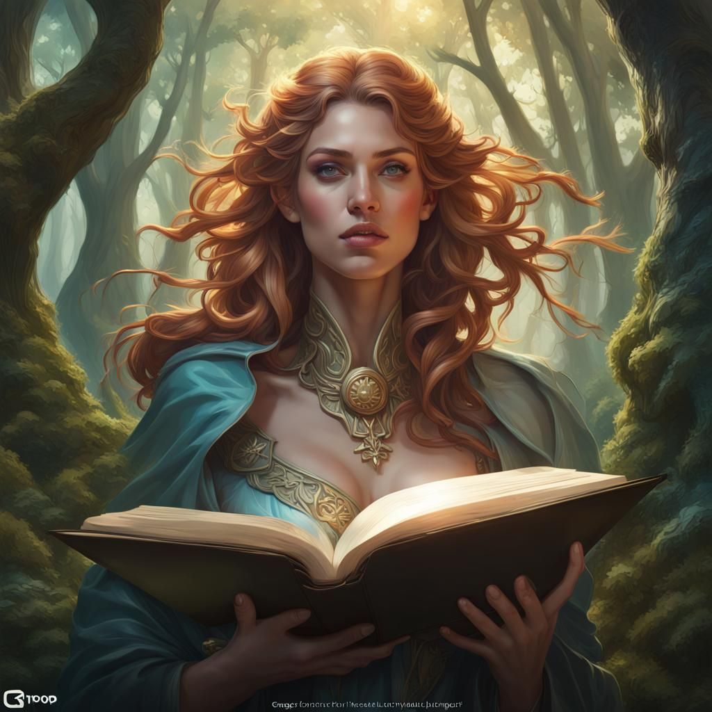Fantasy Forest World Emerges from Magic Book