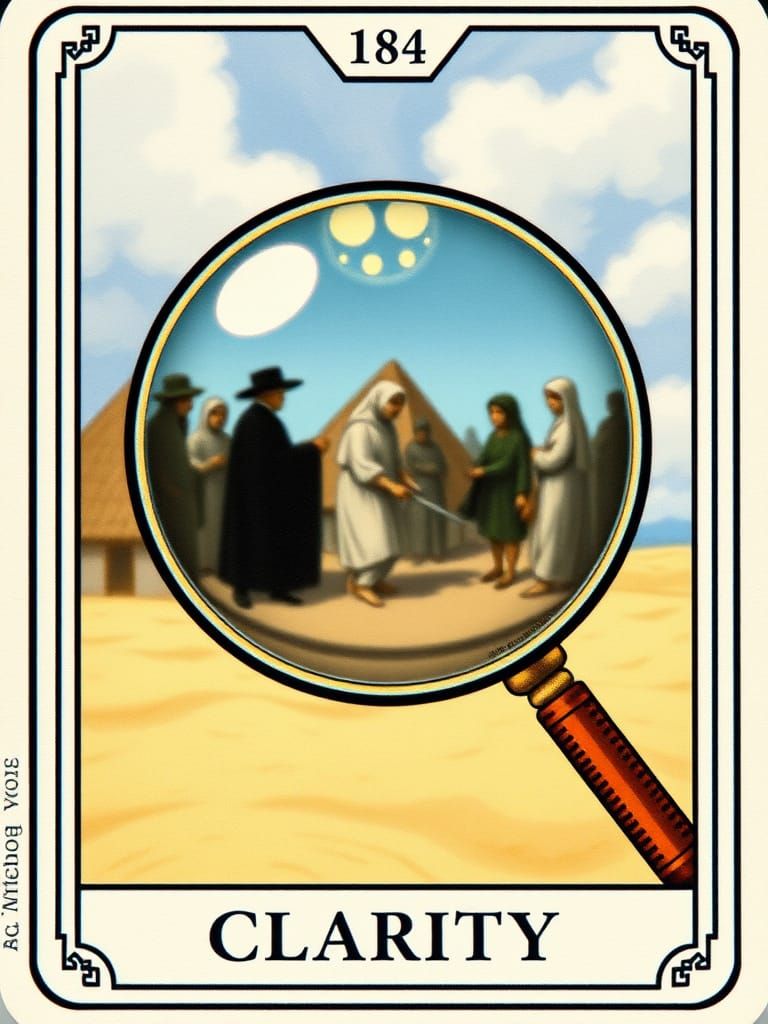 Chibi Manga Tarot Card: Clarity with Blurred Background