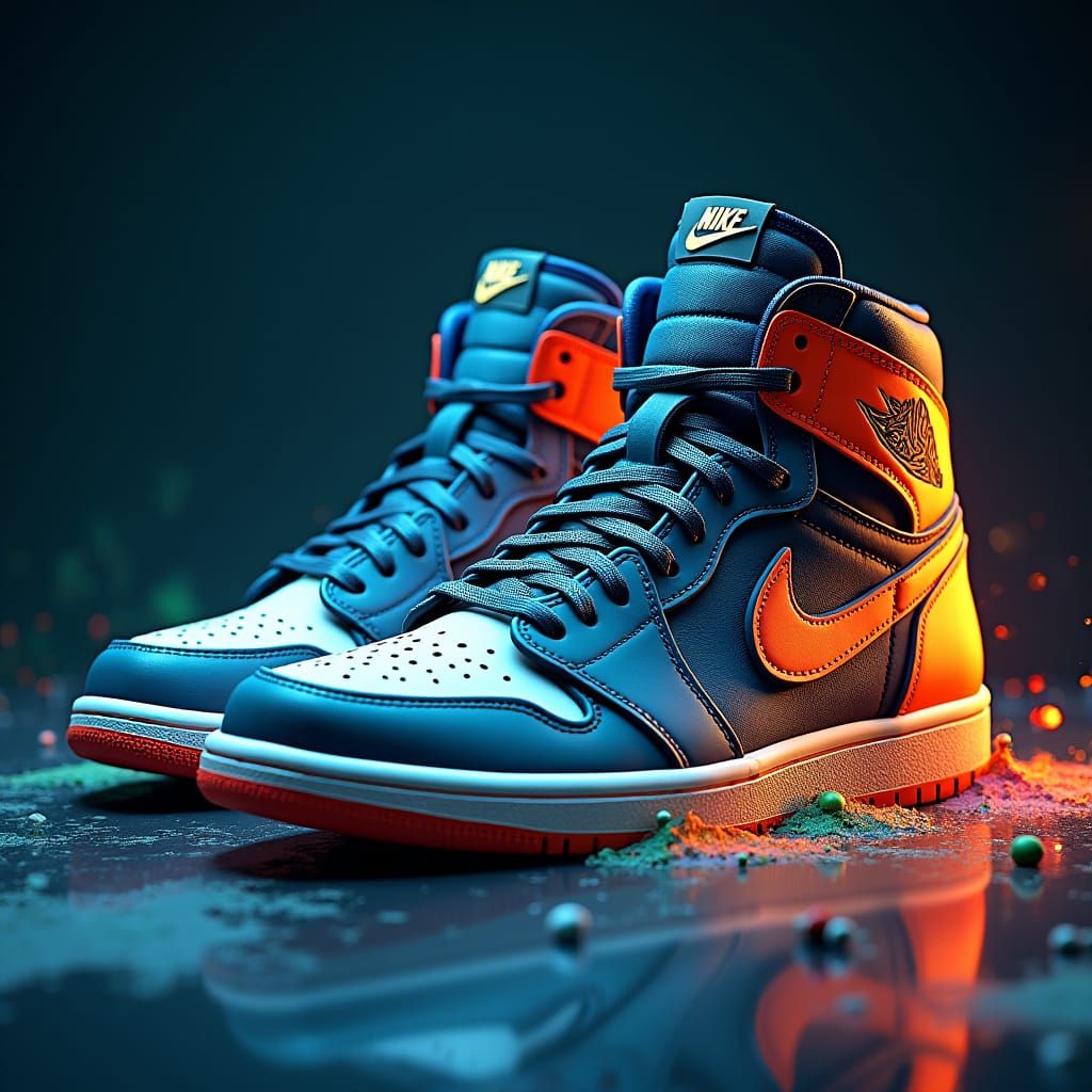 Nike Jordan 1 Tiger Edition in Digital Matte Painting