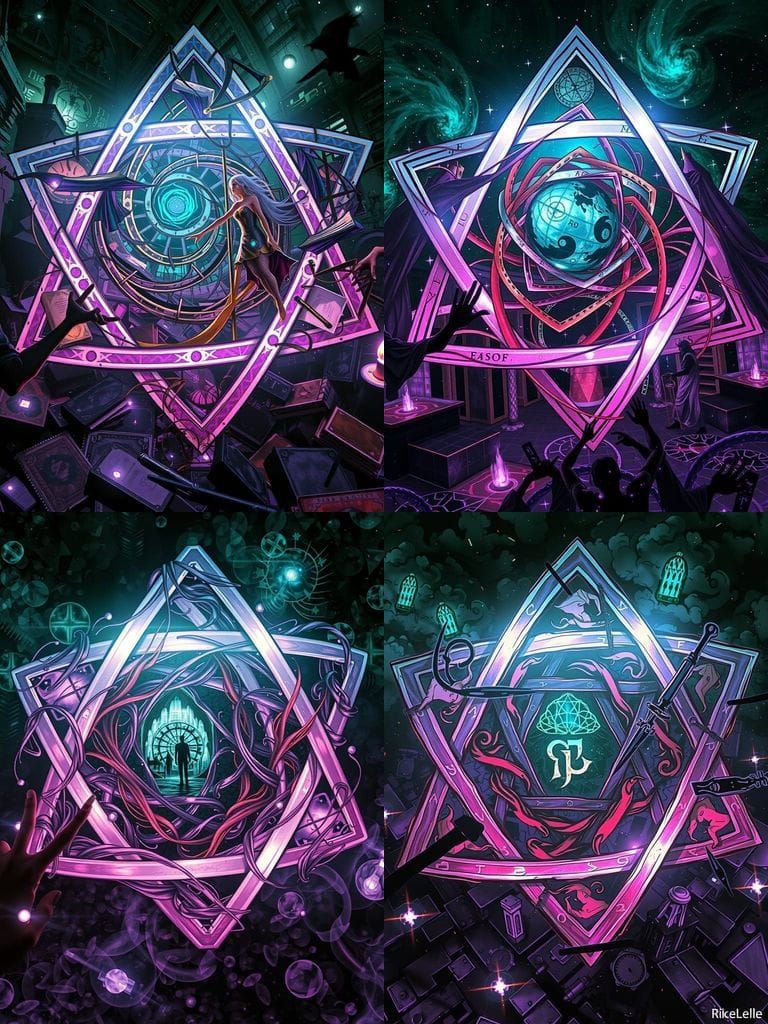 Surreal Celtic Fibonnaci Knotwork Art in Dark Fantasy Style