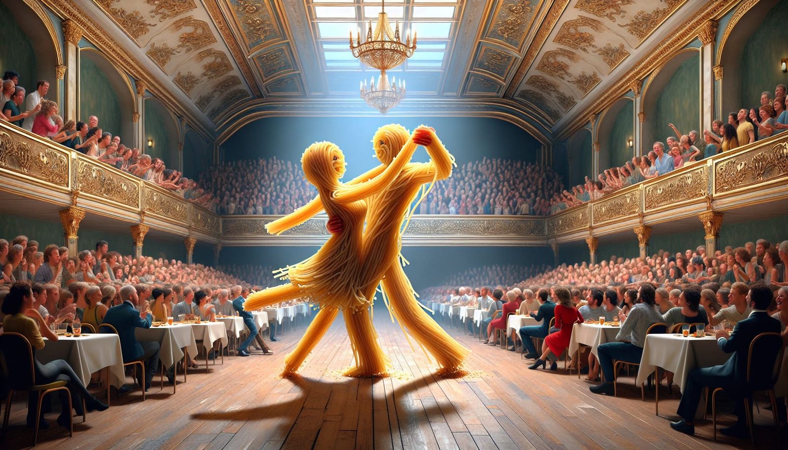 The winners of this year's noodle dance competition. Gulia a...