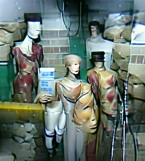 Mannequins in Basement: VHS Recording from Silent Hill