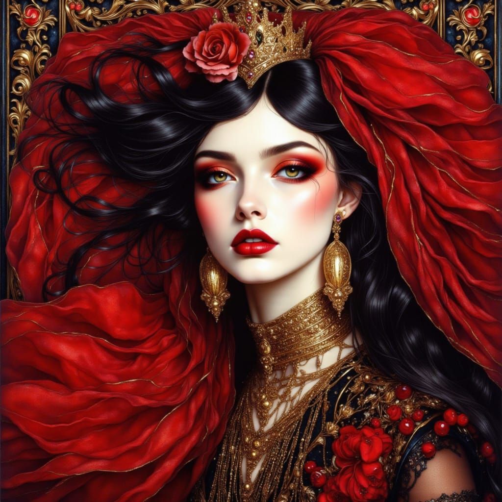 Surreal Portrait with Ethereal Subject in Bold Colors