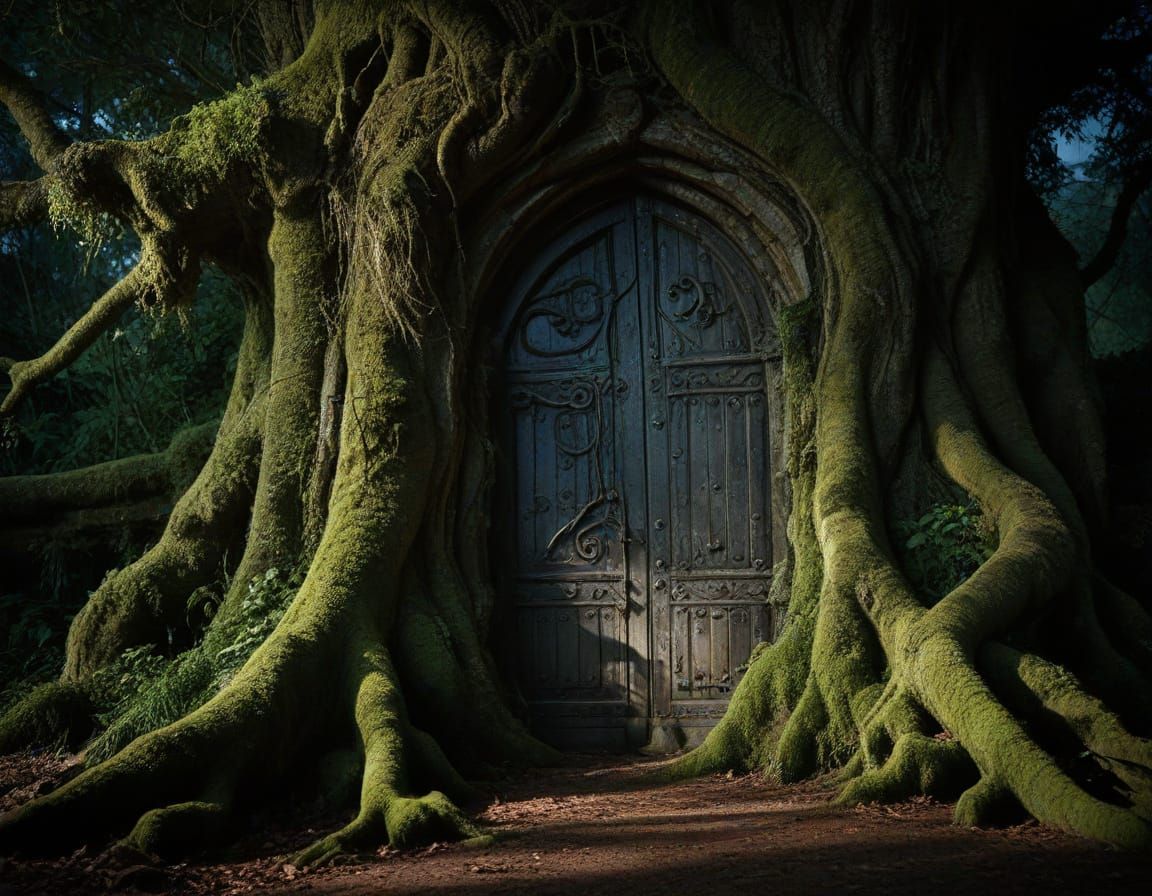 Enchanted Forest Entrance in Neo-Expressionist Style