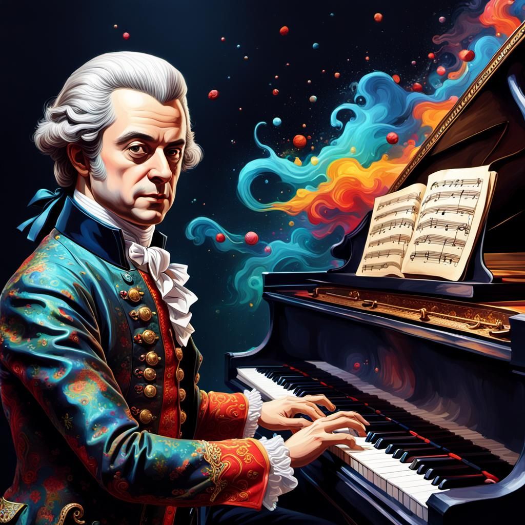 Psychedelic Portrait of Wolfgang Amadeus Mozart